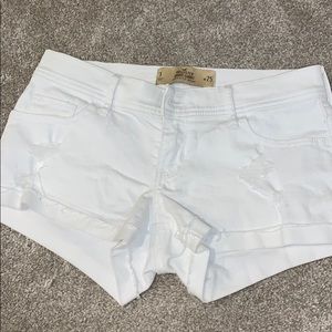 White jean shorts